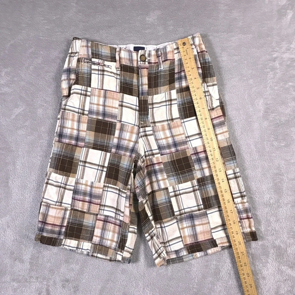 Gap Madras Patchwork Plaid Shorts Youth 14 Preppy Coastal Cotton Y2K‎ Summer